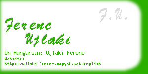 ferenc ujlaki business card